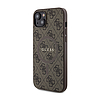 Guess 4G Collection bőr fém logó MagSafe - iPhone tok 15/14/13 barna (GUHMP15SG4GFRW)