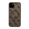 Guess 4G Collection bőr fém logó MagSafe - iPhone tok 15/14/13 barna (GUHMP15SG4GFRW)