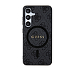 Guess 4G Collection bőr fém logó MagSafe - Samsung Galaxy S24 tok fekete (GUHMS24SG4GFRK)