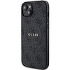 Guess 4G Collection bőr fém logó MagSafe tok iPhone-hoz 15/14/13 - fekete