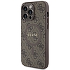 Guess 4G Collection bőr fém logós MagSafe tok iPhone 13 Pro Max telefonhoz - barna