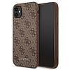 Guess 4G fém arany logó - tok iPhone 11-hez barna (GUHCN61G4GFBR)