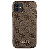 Guess 4G fém arany logó - tok iPhone 11-hez barna (GUHCN61G4GFBR)