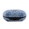 Guess 4G fém logó - TWS ENC Bluetooth fejhallgató + töltőtok kék (GUTWSP4EGB)