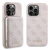 Guess 4G fém logós tokkészlet iPhone 15 Pro Max + 5000mAh MagSafe power bankhoz - rózsaszín
