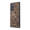 Guess 4G nagy fém logó - Samsung Galaxy S23 Ultra tok barna (GUHCS23L4GMGBR)