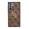 Guess 4G nagy fém logó - Samsung Galaxy S23 Ultra tok barna (GUHCS23L4GMGBR)
