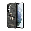Guess 4G nagy fém logó - Samsung Galaxy S24+ tok fekete (GUHCS24M4GMGGR)