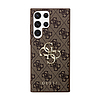 Guess 4G nagy fém logó - Samsung Galaxy S24 Ultra tok barna (GUHCS24L4GMGBR)