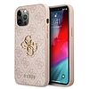 Guess 4G nagy fém logó - tok iPhone 12 / iPhone 12 Pro készülékhez rózsaszín (GUHCP12M4GMGPI)
