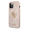 Guess 4G nagy fém logó - tok iPhone 12 / iPhone 12 Pro készülékhez rózsaszín (GUHCP12M4GMGPI)