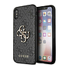 Guess 4G nagy fém logó - tok iPhone X-hez szürke (GUHCPX4GMGGR)