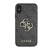 Guess 4G nagy fém logó - tok iPhone X-hez szürke (GUHCPX4GMGGR)