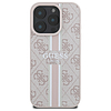 Guess 4G nyomtatott csíkos MagSafe tok iPhone 16 Pro Maxhoz - rózsaszín
