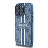 Guess 4G nyomtatott csíkos MagSafe tok iPhone 16 Próhoz - kék