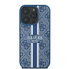 Guess 4G nyomtatott csíkos MagSafe tok iPhone 16 Próhoz - kék