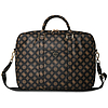 Guess 4G Peony elülső zsebes, cipzáras, háromszög logós laptop táska 16"-os, fekete