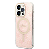 Guess 4G Print MagSafe tok + töltő szett iPhone 14 Pro Max 6.7"-hez - rózsaszín