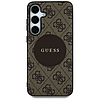 Guess 4G Round Patch Classic Logo MagSafe tok Samsung Galaxy S25 készülékhez, barna