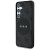 Guess 4G Round Patch Classic Logo MagSafe tok Samsung Galaxy S25 készülékhez, fekete