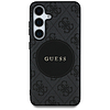 Guess 4G Round Patch Classic Logo MagSafe tok Samsung Galaxy S25 készülékhez, fekete
