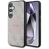 Guess 4G Round Patch Classic Logo MagSafe tok Samsung Galaxy S25 készülékhez, rózsaszín