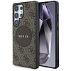 Guess 4G Round Patch Classic Logo MagSafe tok Samsung Galaxy S25 Ultra készülékhez, barna