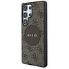 Guess 4G Round Patch Classic Logo MagSafe tok Samsung Galaxy S25 Ultra készülékhez, barna