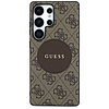 Guess 4G Round Patch Classic Logo MagSafe tok Samsung Galaxy S25 Ultra készülékhez, barna