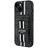 Guess 4G Stripes tok Magsafe pénztárcával iPhone 15-höz, fekete