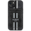 Guess 4G Stripes tok Magsafe pénztárcával iPhone 15-höz, fekete