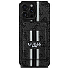 Guess 4G Stripes tok Magsafe pénztárcával iPhone 16 Pro Maxhoz, fekete