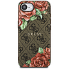 Guess 4G virágmintás MagSafe tok iPhone 16e-hez - barna