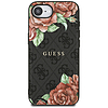 Guess 4G virágmintás MagSafe tok iPhone 16e-hez - fekete