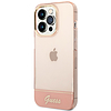 Guess áttetsző iPhone 14 Pro Max 6.7" tok - rózsaszín