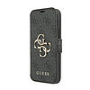 Guess Booktype 4G nagy fém logó - iPhone 13 Pro Max tok szürke (GUBKP13X4GMGGR)