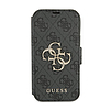 Guess Booktype 4G nagy fém logó - iPhone 13 Pro Max tok szürke (GUBKP13X4GMGGR)