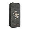 Guess Booktype 4G nagy fém logó - iPhone 13 Pro Max tok szürke (GUBKP13X4GMGGR)