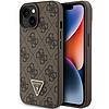 Guess bőr 4G háromszög strassz tok iPhone 15-höz - barna