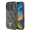 Guess bőr 4G Triangle Strass MagSafe tok iPhone 16 Pro Max telefonhoz - barna