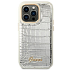 Guess Croco Collection tok iPhone 14 Pro 6.1"-hez - ezüst