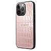 Guess Croco Stamp Lines - iPhone 13 Pro tok rózsaszín (GUHCP13LPCRBPI)