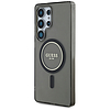 Guess Csillámos Kör Klasszikus Logós MagSafe tok Samsung Galaxy S25 Ultra készülékhez, fekete
