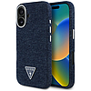 Guess Denim háromszög logós MagSafe iPhone 16 tok - kék