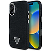Guess Denim háromszög logós MagSafe tok iPhone 16-hoz - fekete