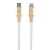 Guess dombornyomott logóval ellátott USB-C / Lightning kábel 1,5 m gyorstöltéshez - arany