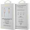 Guess dombornyomott logóval ellátott USB-C / Lightning kábel 1,5 m gyorstöltéshez - arany