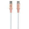 Guess dombornyomott logóval ellátott USB-C / USB-C kábel 1,5 m gyors töltés - rózsaszín