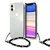Guess fekete gyöngytok iPhone 11 6.1" / Xr készülékhez - átlátszó