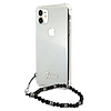 Guess fekete gyöngytok iPhone 11 6.1" / Xr készülékhez - átlátszó
